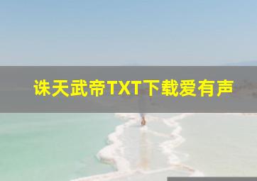 诛天武帝TXT下载爱有声