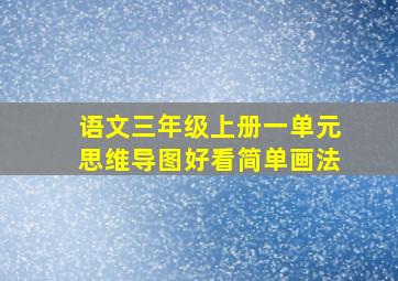 语文三年级上册一单元思维导图好看简单画法