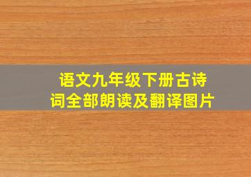 语文九年级下册古诗词全部朗读及翻译图片