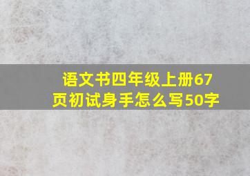 语文书四年级上册67页初试身手怎么写50字