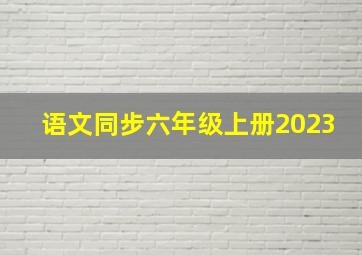 语文同步六年级上册2023