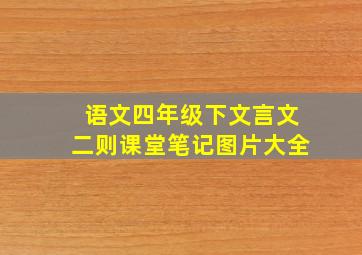 语文四年级下文言文二则课堂笔记图片大全