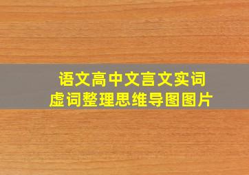 语文高中文言文实词虚词整理思维导图图片