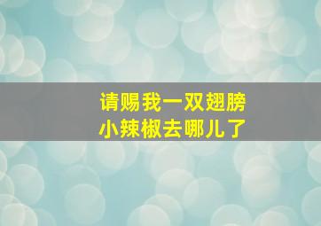 请赐我一双翅膀小辣椒去哪儿了