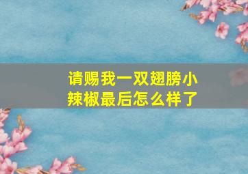 请赐我一双翅膀小辣椒最后怎么样了