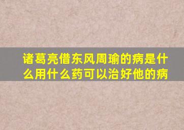 诸葛亮借东风周瑜的病是什么用什么药可以治好他的病