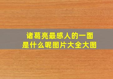 诸葛亮最感人的一面是什么呢图片大全大图