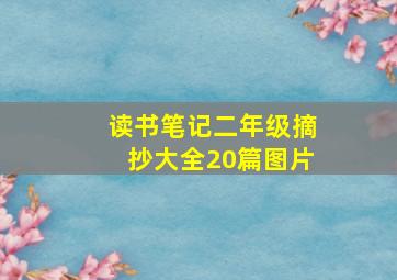 读书笔记二年级摘抄大全20篇图片