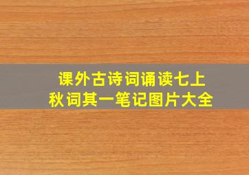 课外古诗词诵读七上秋词其一笔记图片大全