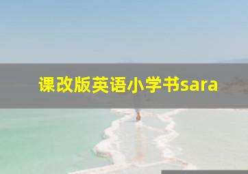 课改版英语小学书sara