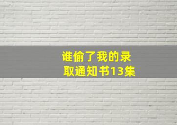 谁偷了我的录取通知书13集