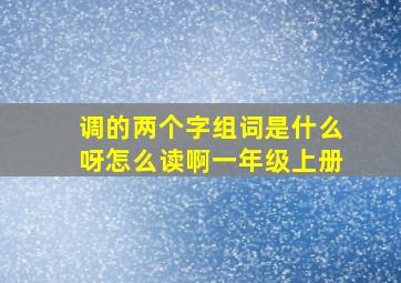 调的两个字组词是什么呀怎么读啊一年级上册