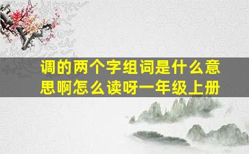 调的两个字组词是什么意思啊怎么读呀一年级上册