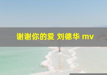 谢谢你的爱 刘德华 mv