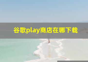 谷歌play商店在哪下载