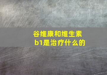 谷维康和维生素b1是治疗什么的