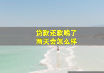 贷款还款晚了两天会怎么样