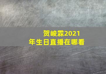 贺峻霖2021年生日直播在哪看