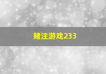 赌注游戏233