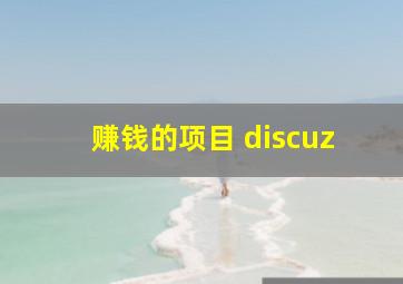 赚钱的项目 discuz