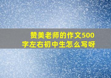 赞美老师的作文500字左右初中生怎么写呀