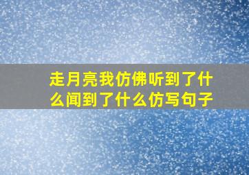 走月亮我仿佛听到了什么闻到了什么仿写句子