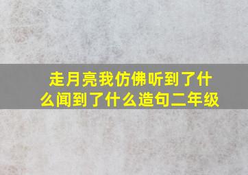 走月亮我仿佛听到了什么闻到了什么造句二年级