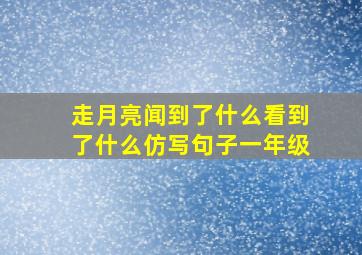 走月亮闻到了什么看到了什么仿写句子一年级