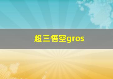 超三悟空gros