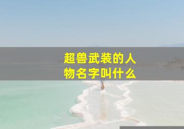 超兽武装的人物名字叫什么