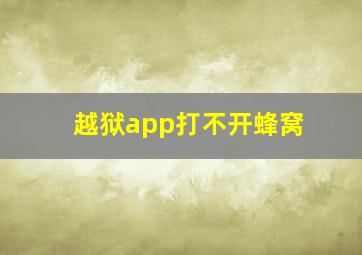 越狱app打不开蜂窝