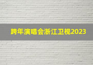 跨年演唱会浙江卫视2023