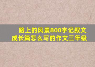 路上的风景800字记叙文成长篇怎么写的作文三年级