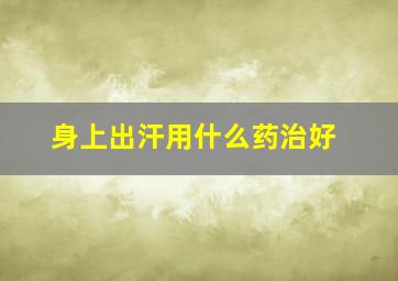 身上出汗用什么药治好