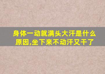 身体一动就满头大汗是什么原因,坐下来不动汗又干了