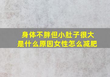 身体不胖但小肚子很大是什么原因女性怎么减肥