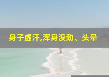 身子虚汗,浑身没劲、头晕