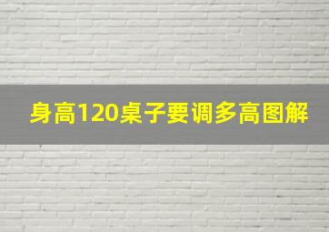 身高120桌子要调多高图解