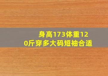 身高173体重120斤穿多大码短袖合适