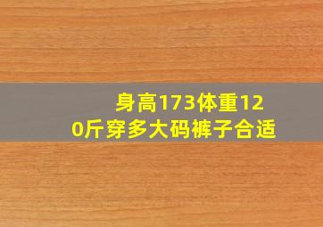 身高173体重120斤穿多大码裤子合适