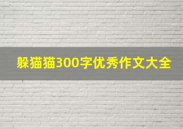 躲猫猫300字优秀作文大全