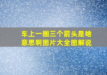 车上一圈三个箭头是啥意思啊图片大全图解说