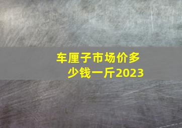 车厘子市场价多少钱一斤2023