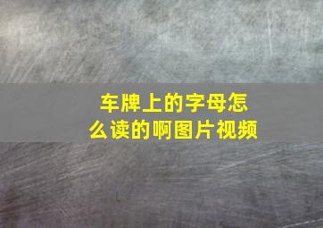 车牌上的字母怎么读的啊图片视频