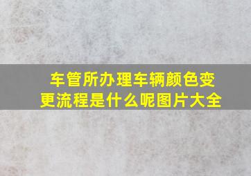 车管所办理车辆颜色变更流程是什么呢图片大全