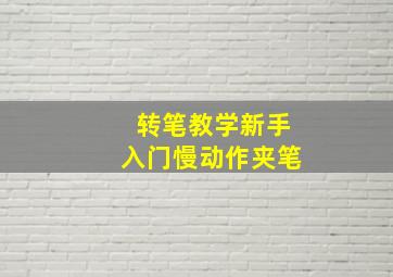 转笔教学新手入门慢动作夹笔