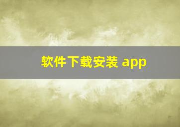 软件下载安装 app