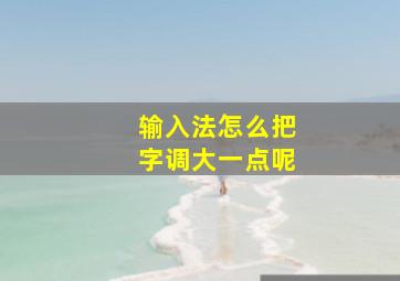 输入法怎么把字调大一点呢