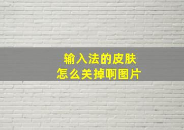 输入法的皮肤怎么关掉啊图片