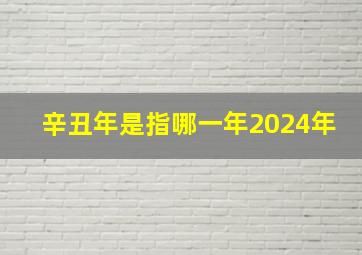 辛丑年是指哪一年2024年